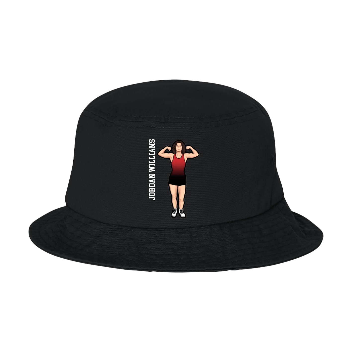 Bucket Cap — Name Vertical in Black