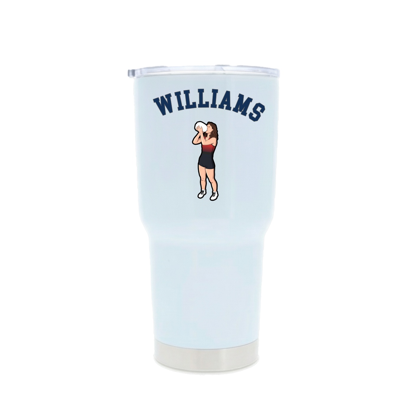 30oz Stainless Steel Tumbler — Shirsey Arch in White