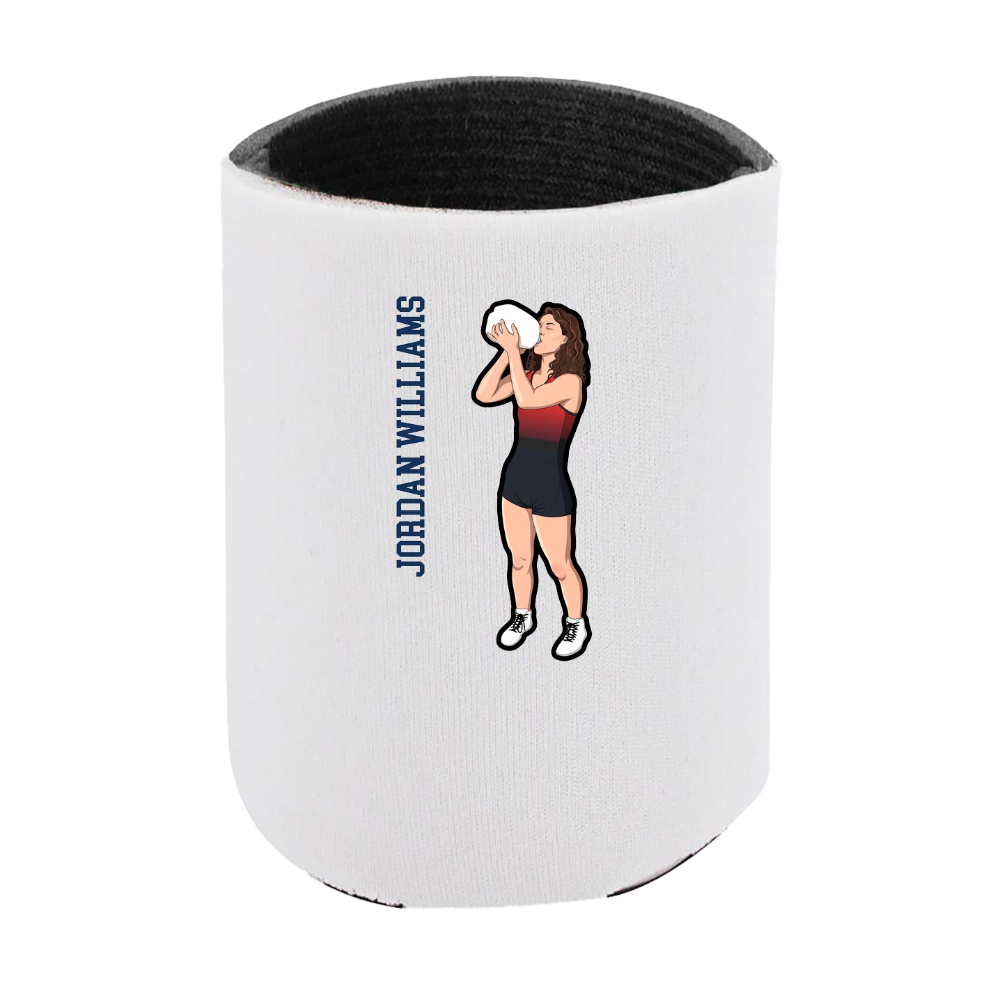 Can Holder — Name Vertical in White