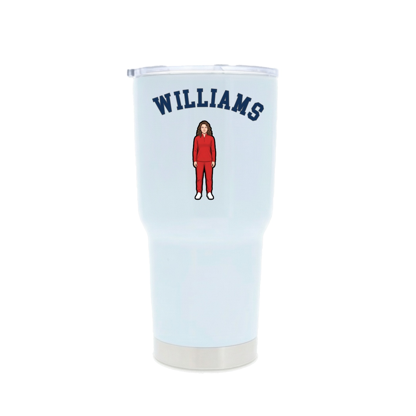 30oz Stainless Steel Tumbler — Shirsey Arch in White