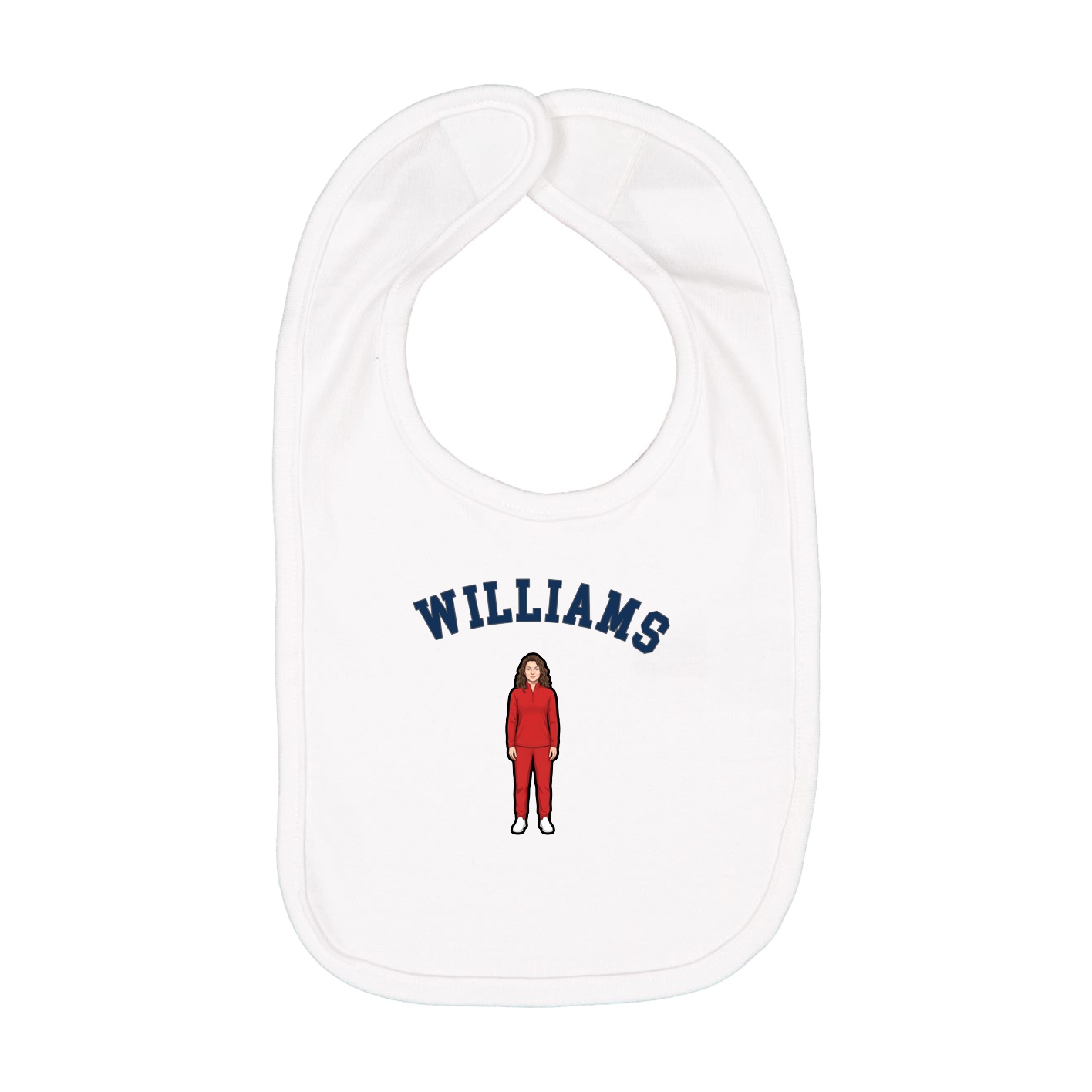Infant Bib — Shirsey Arch in White
