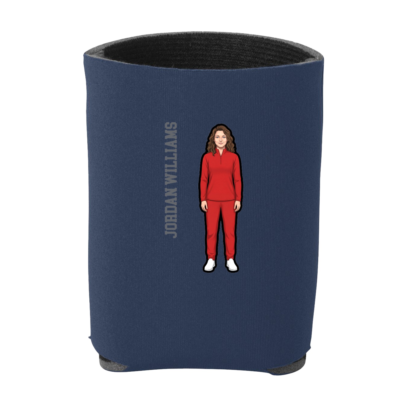 Can Holder — Name Vertical in Navy