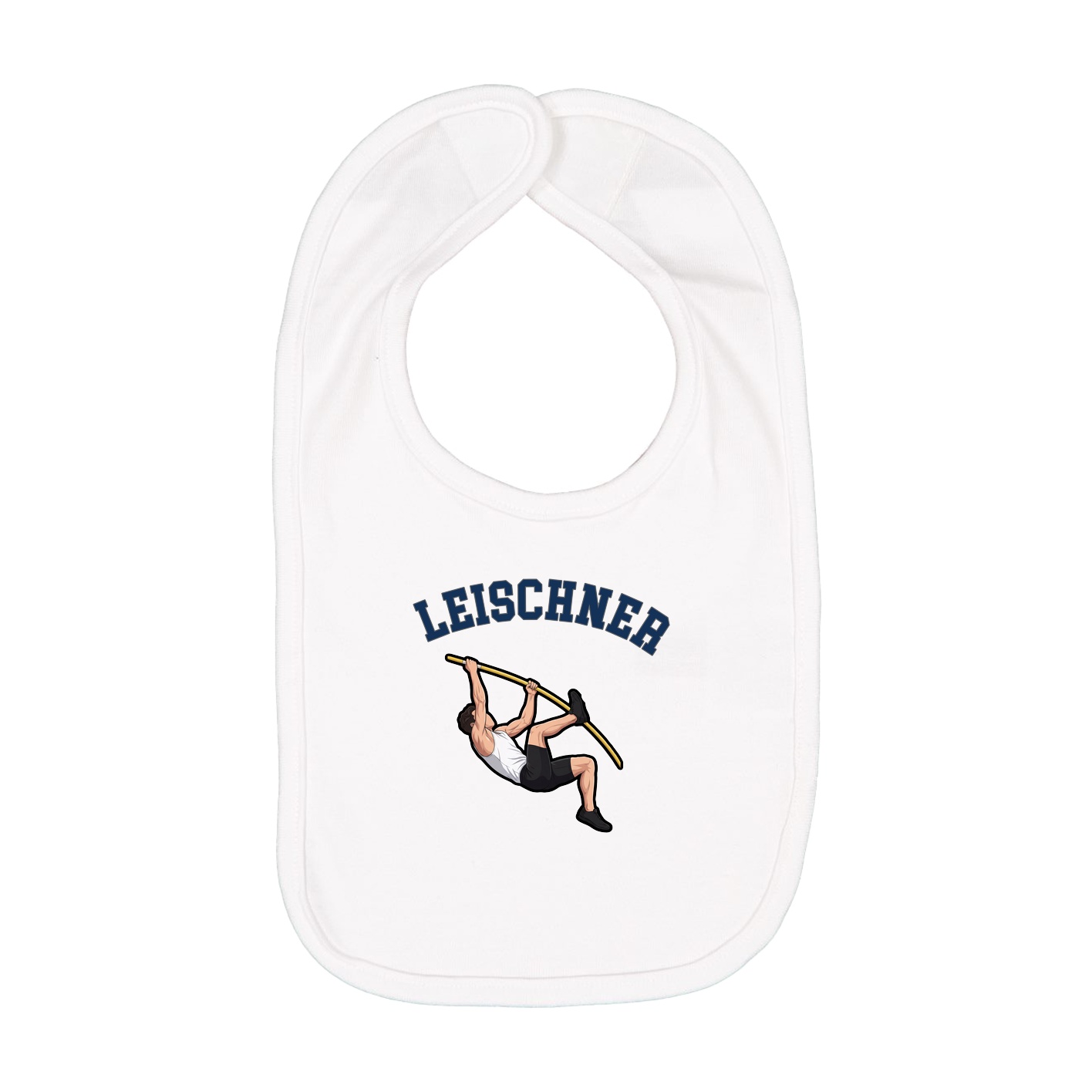Infant Bib — Shirsey Arch in White