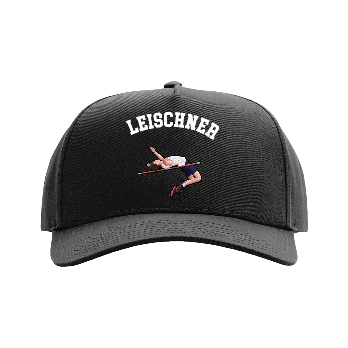 Full Fabric Five-Panel Champ Cap — Shirsey Arch in Black