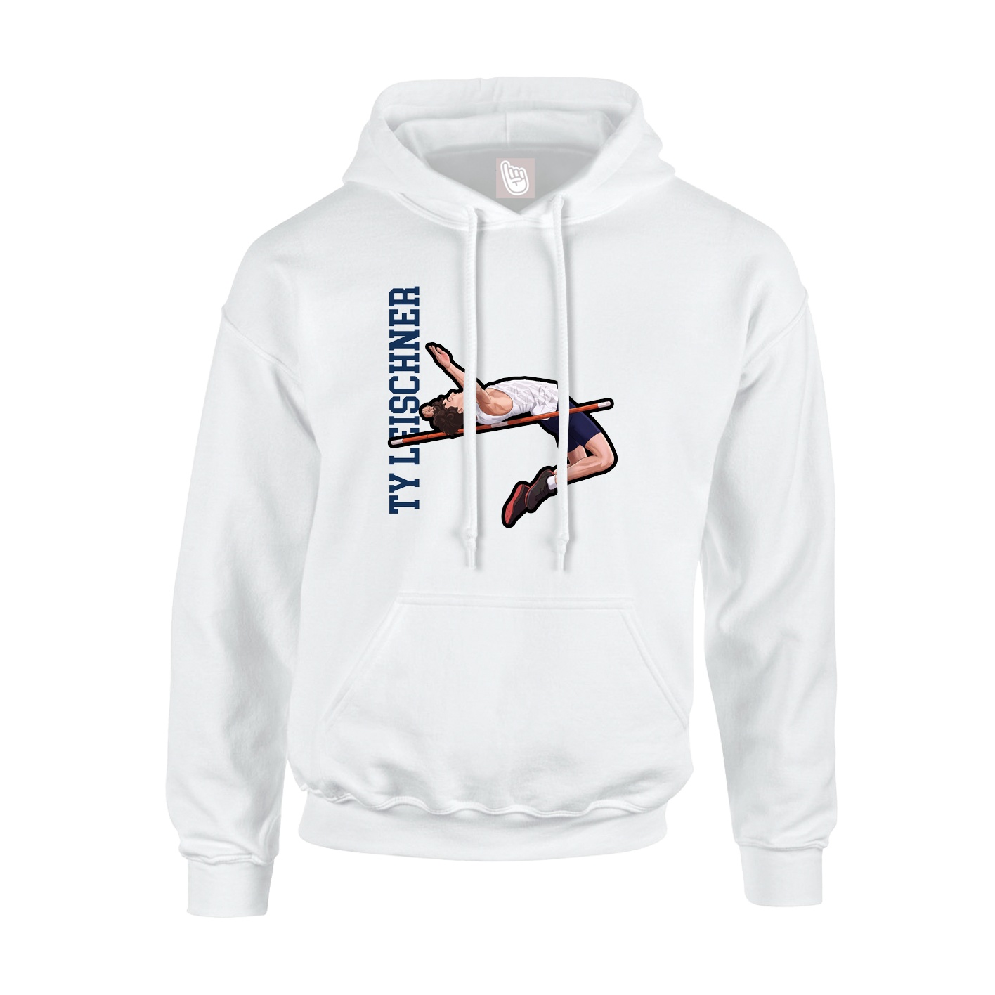 Hoodie — Name Vertical in White