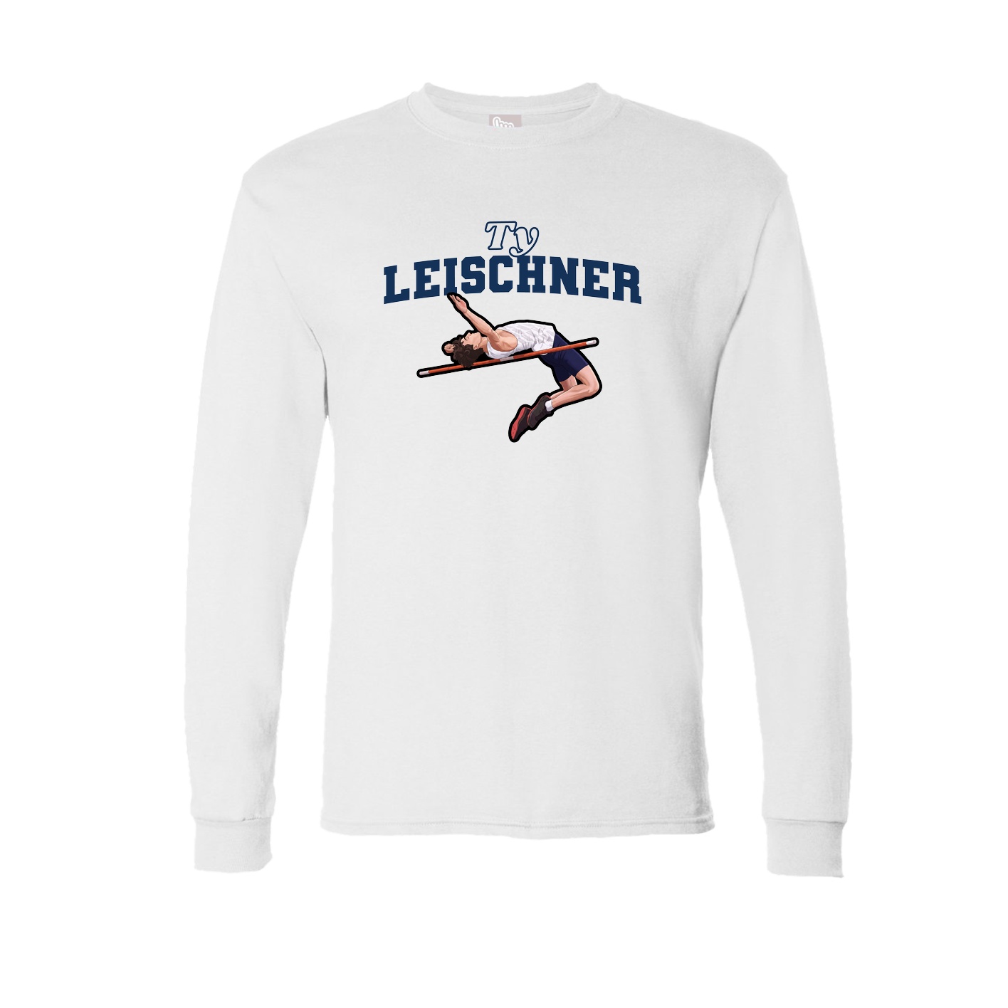 Long Sleeve Tee — Name Arch in White