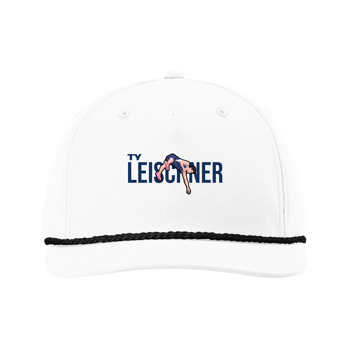 Five-Panel Classic Rope Cap — Player Name in White