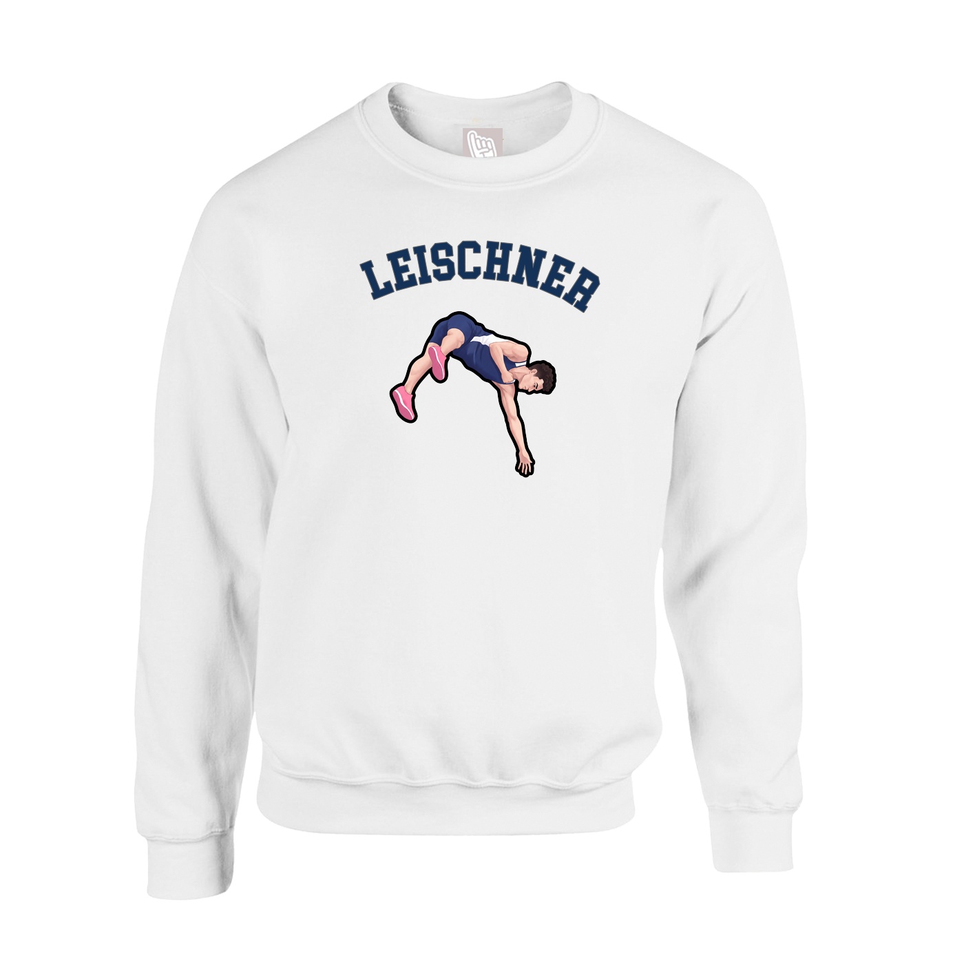 Fleece Crew — Shirsey Arch in White