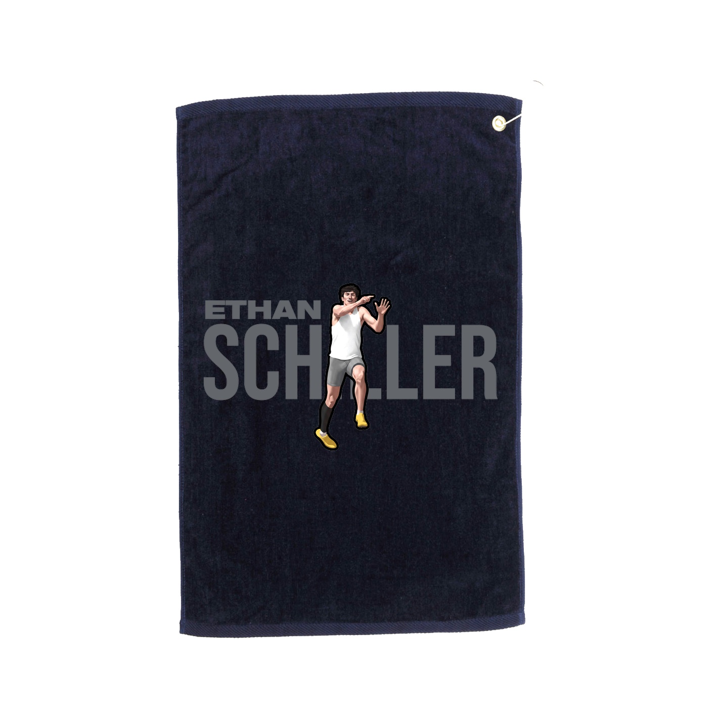 Golf Towel — Player Name in Navy