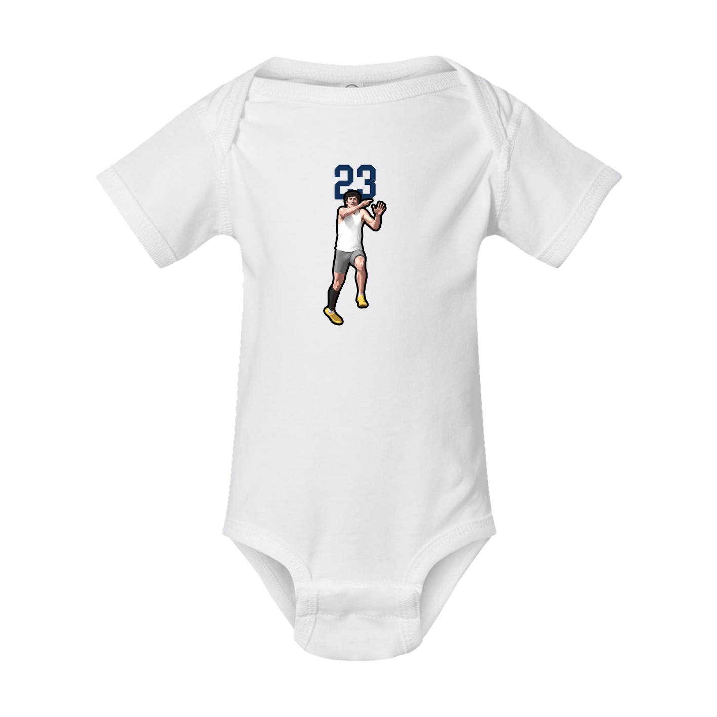Baby Onesie — Number Top in White