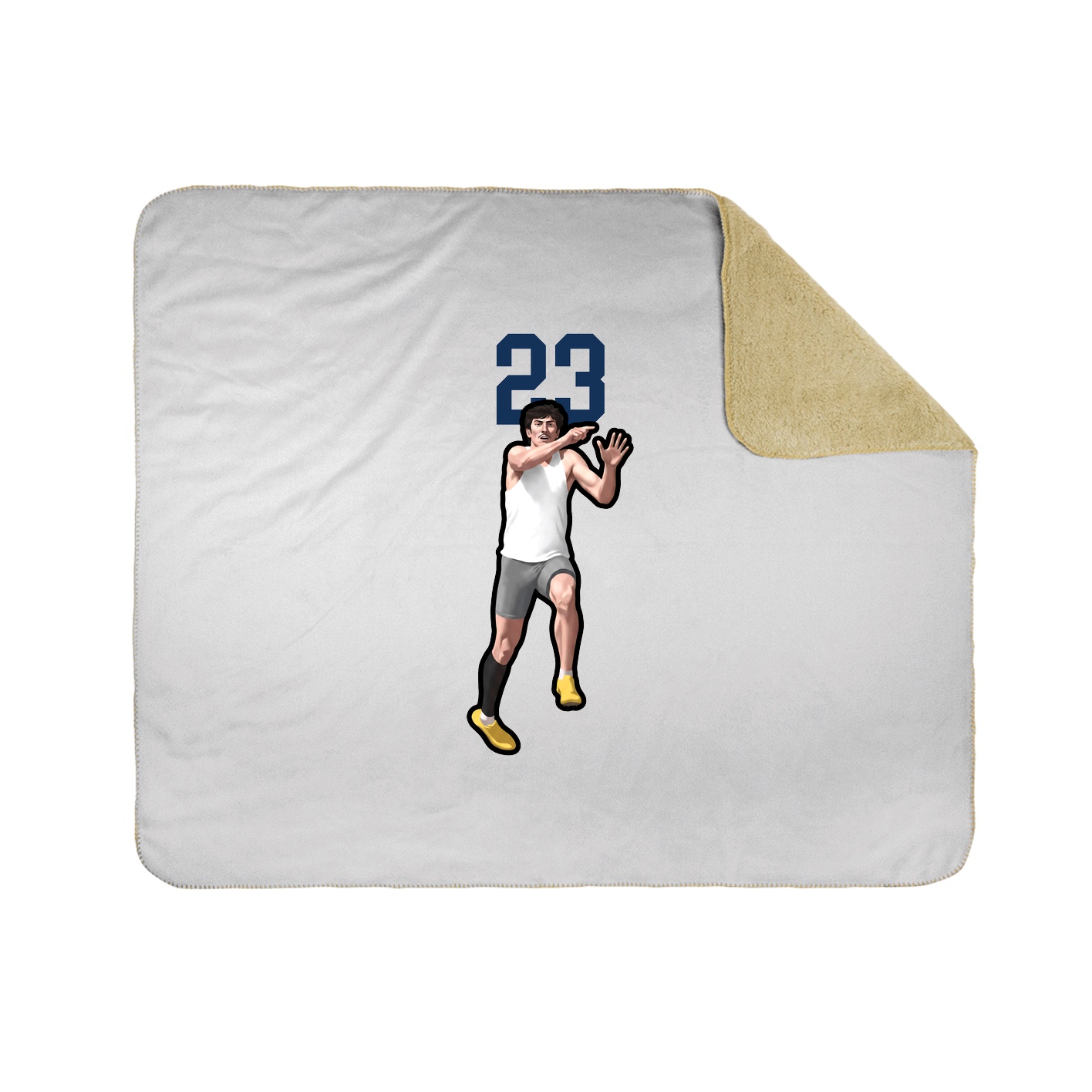 Throw Blanket — Number Top in White
