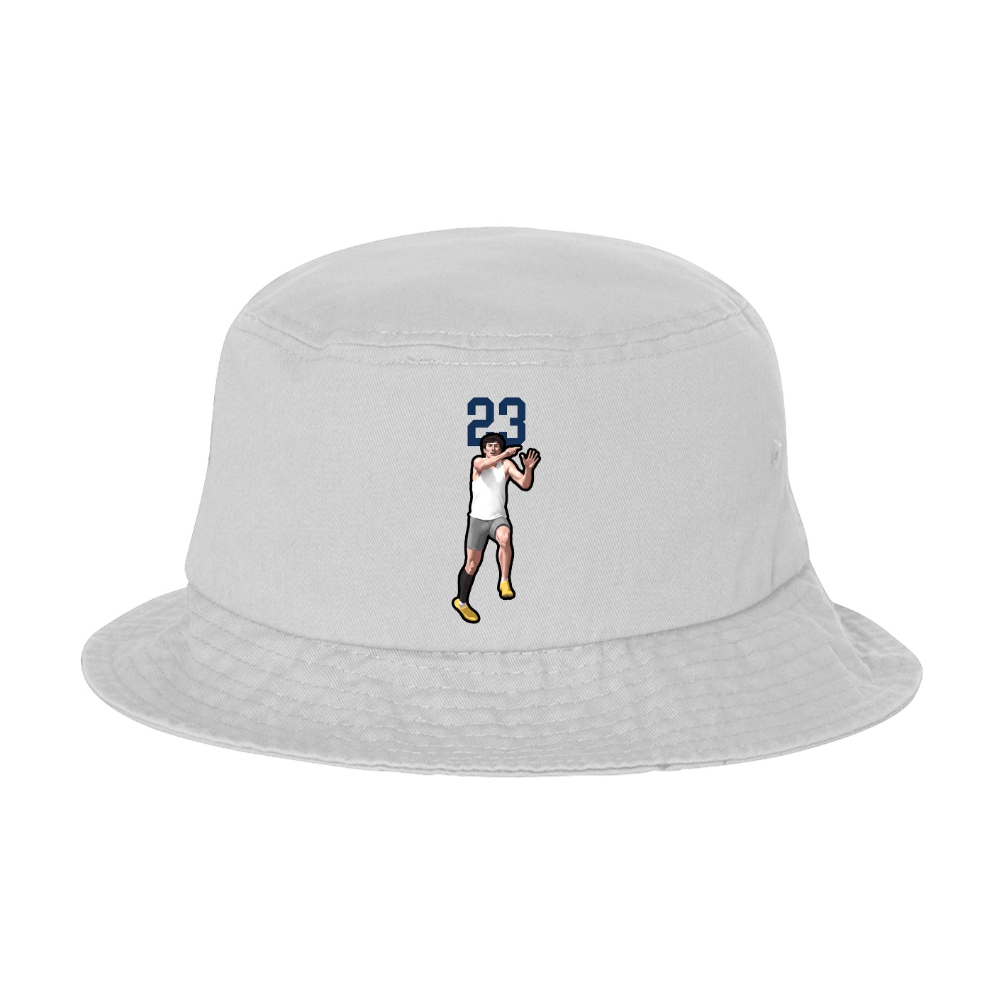 Bucket Cap — Number Top in White