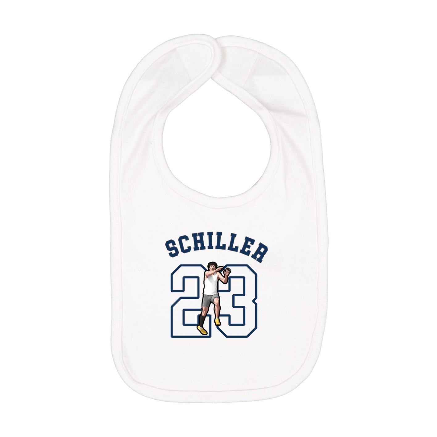 Infant Bib — Shirsey Arch in White