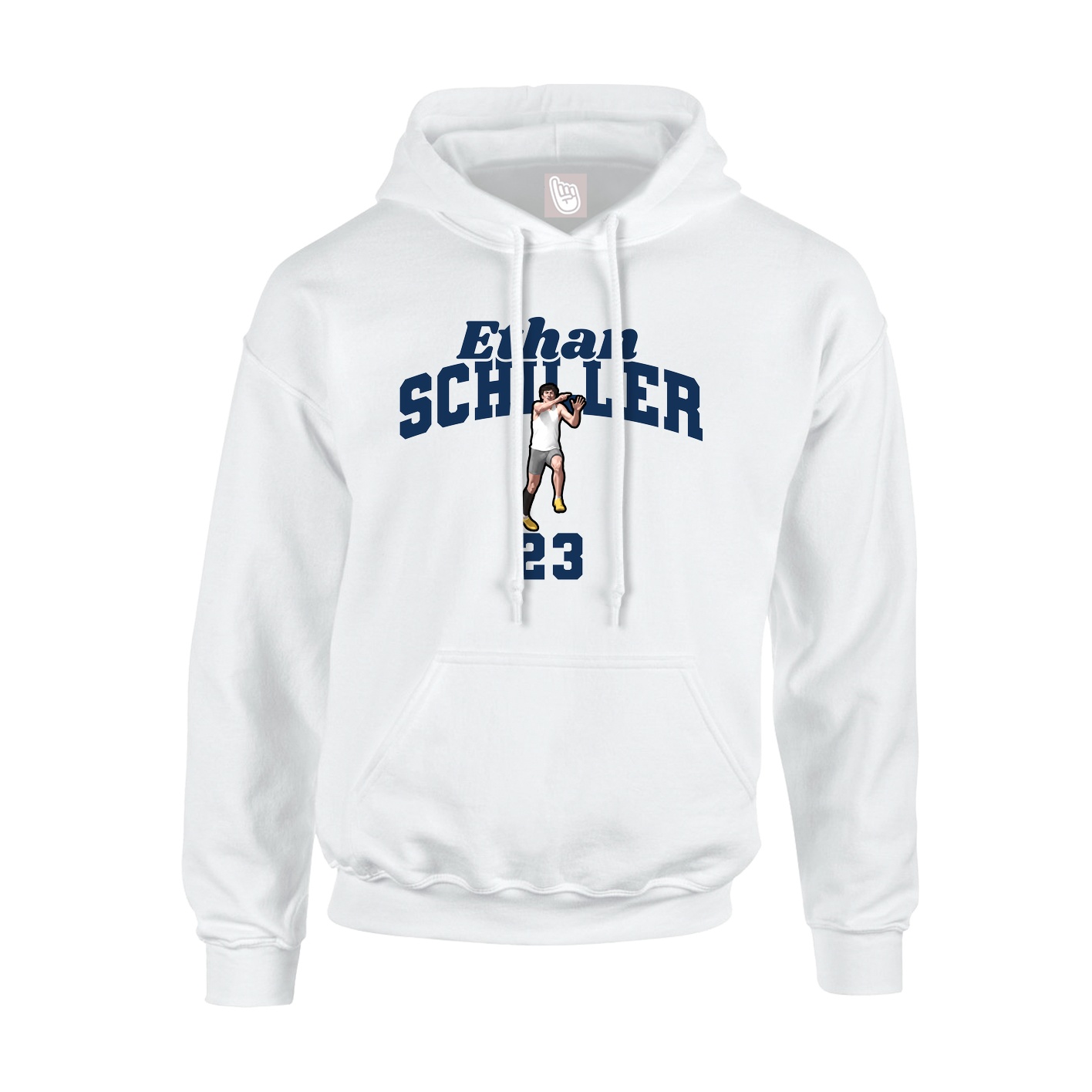 Hoodie — Signature Arch in White