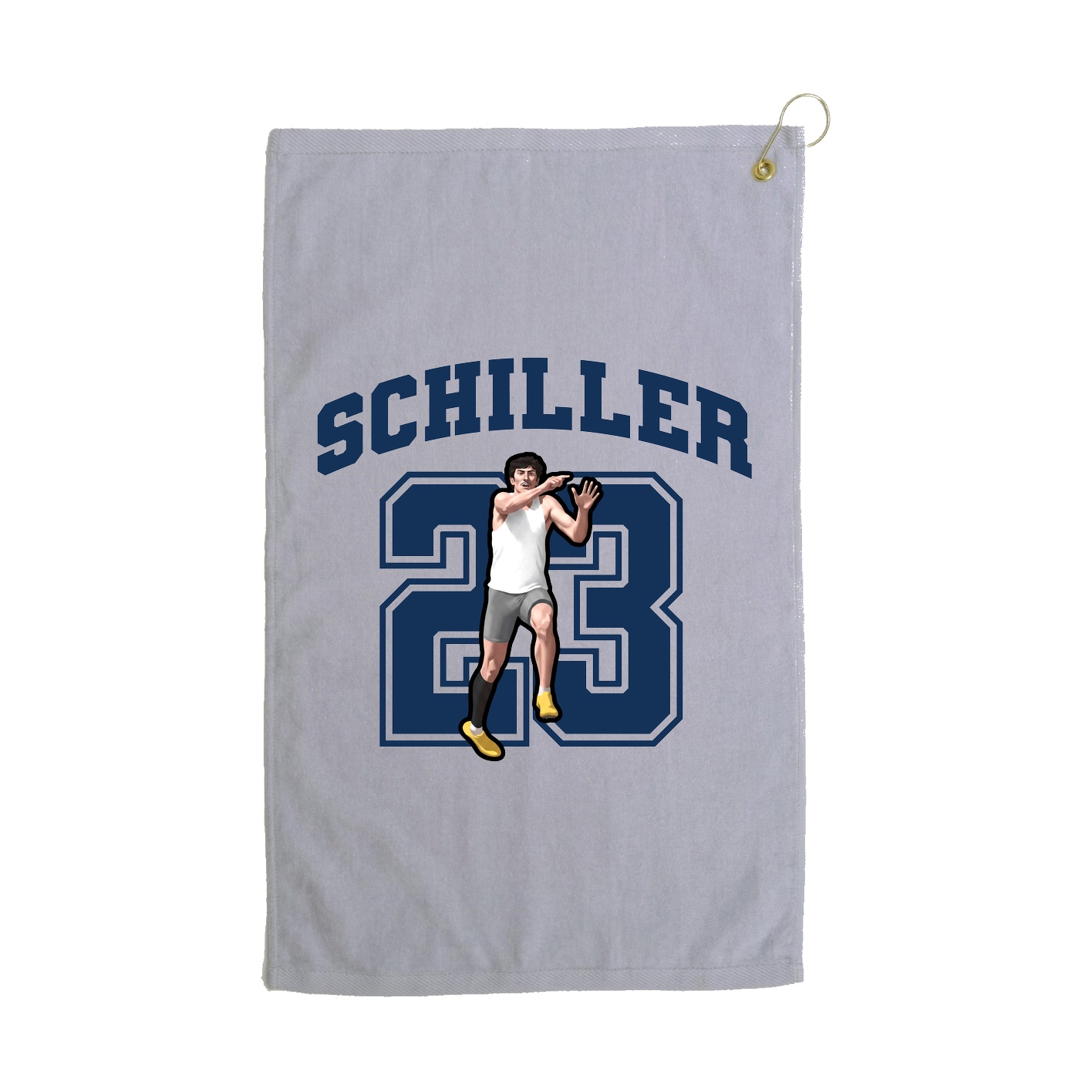Golf Towel — Number in Grey