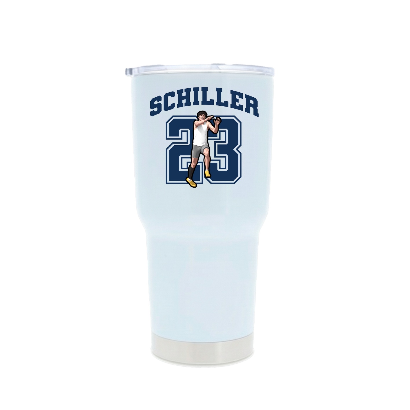 30oz Stainless Steel Tumbler — Number in White