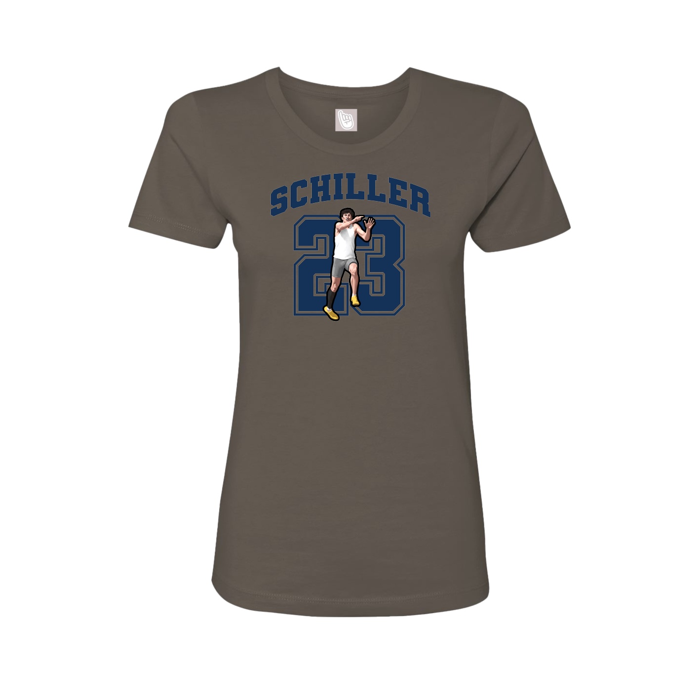 Fitted Women's Tee — Number in Grey