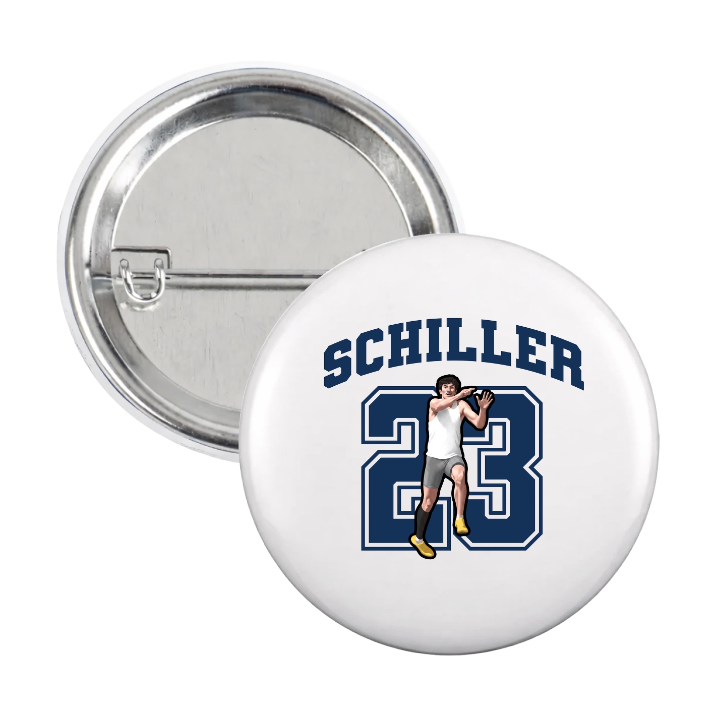 Game Day Button — Number in White