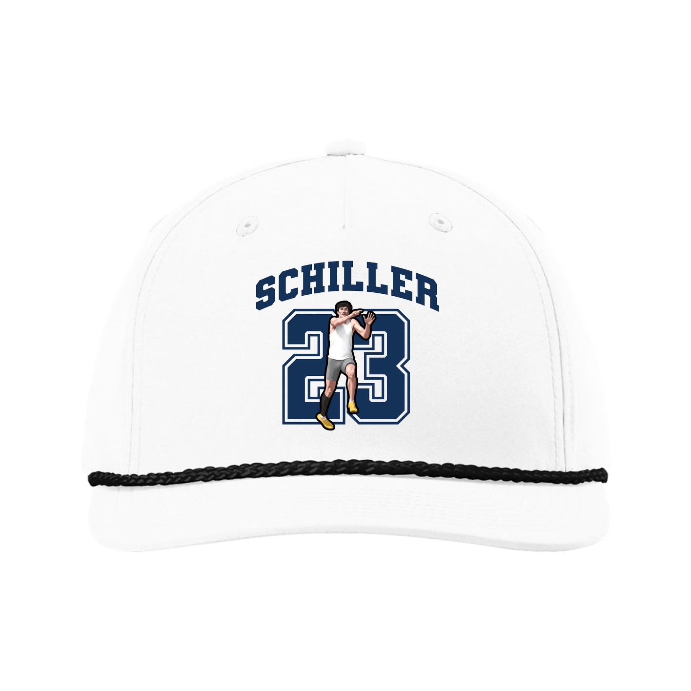 Five-Panel Classic Rope Cap — Number in White
