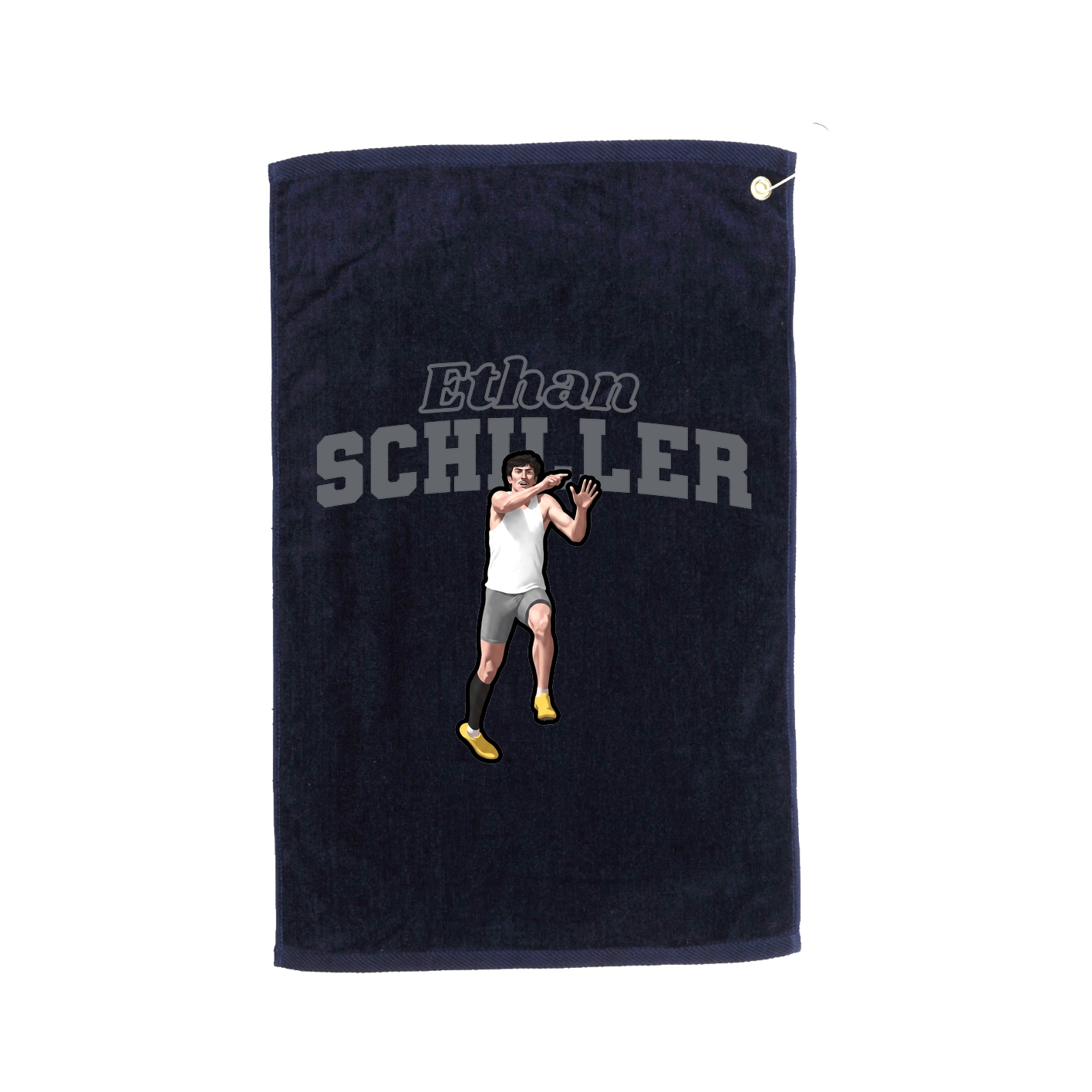 Golf Towel — Name Arch in Navy
