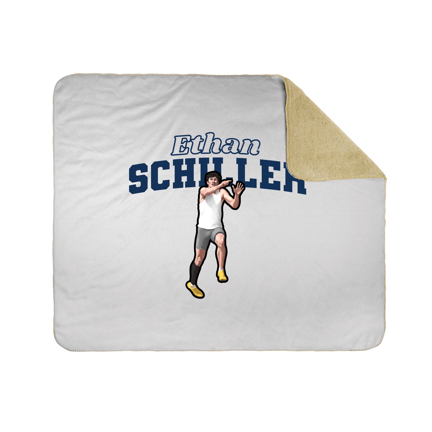 Throw Blanket — Name Arch in White