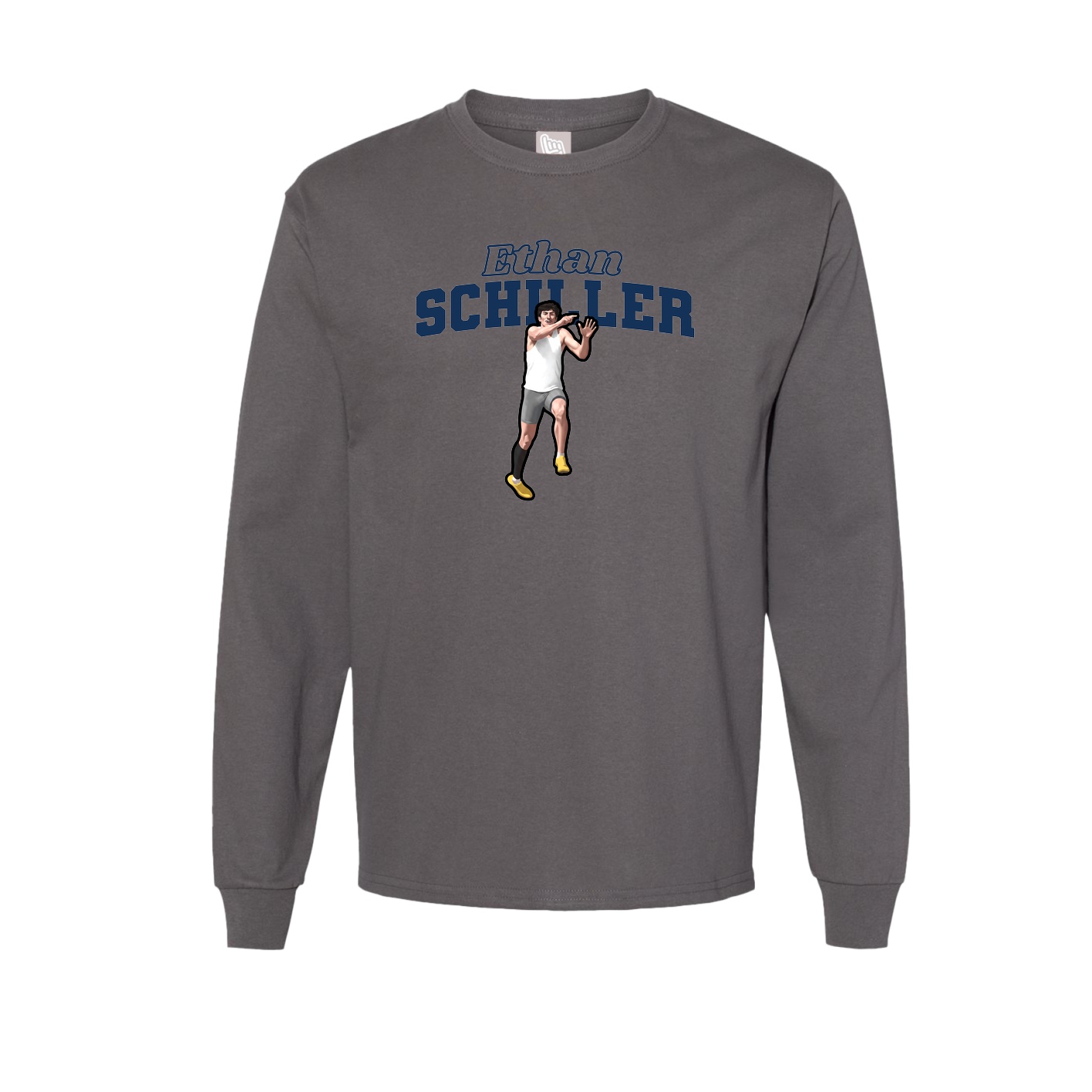 Long Sleeve Tee — Name Arch in Grey