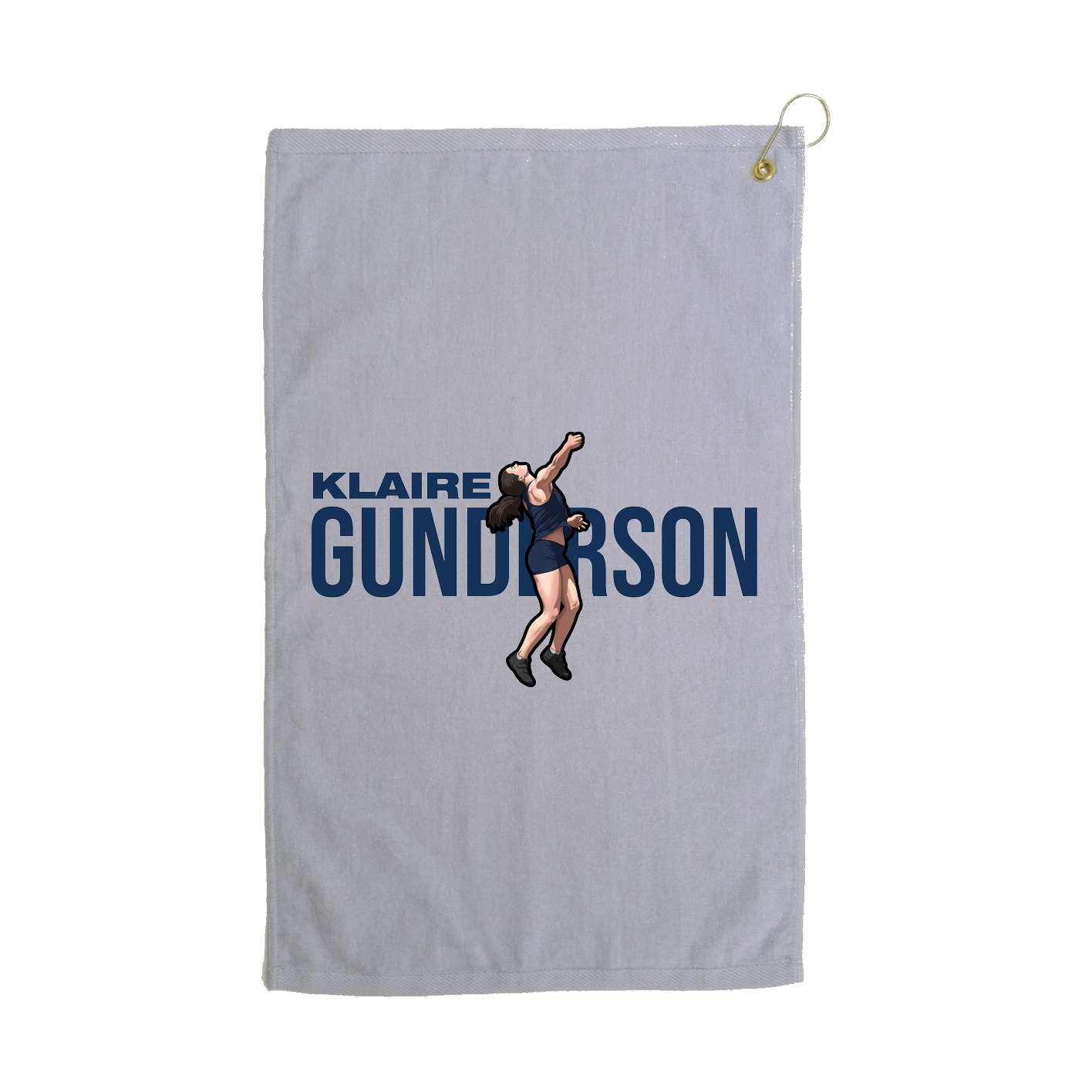 Golf Towel — Player Name in Grey