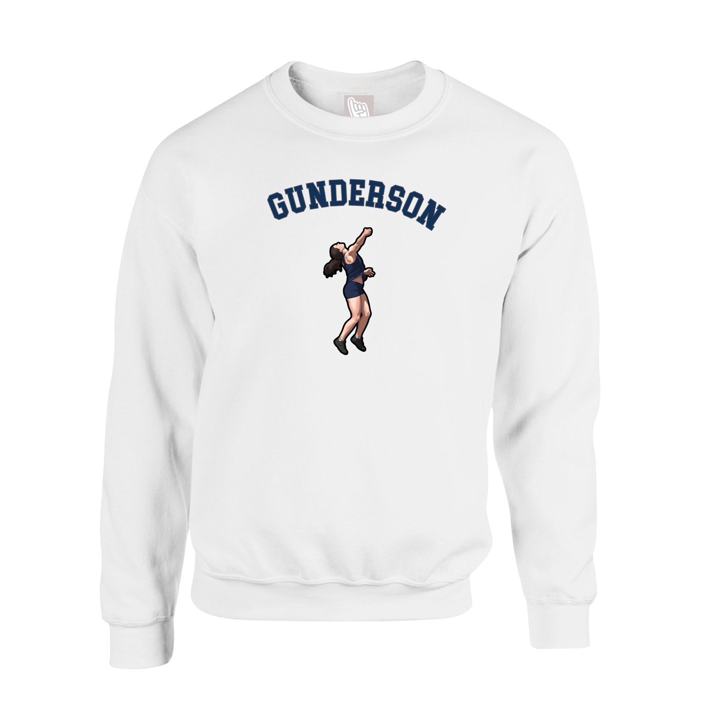Fleece Crew — Shirsey Arch in White