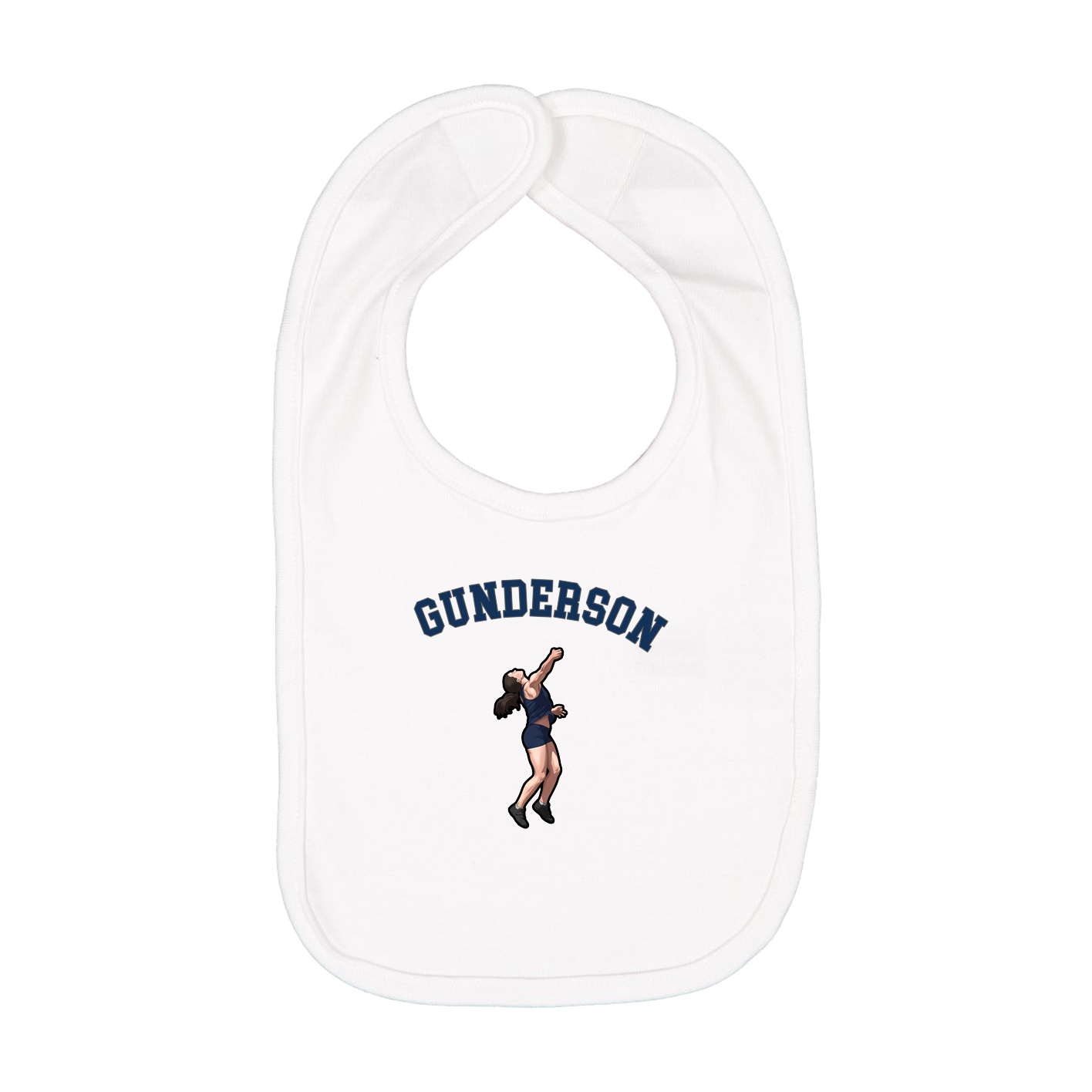 Infant Bib — Shirsey Arch in White