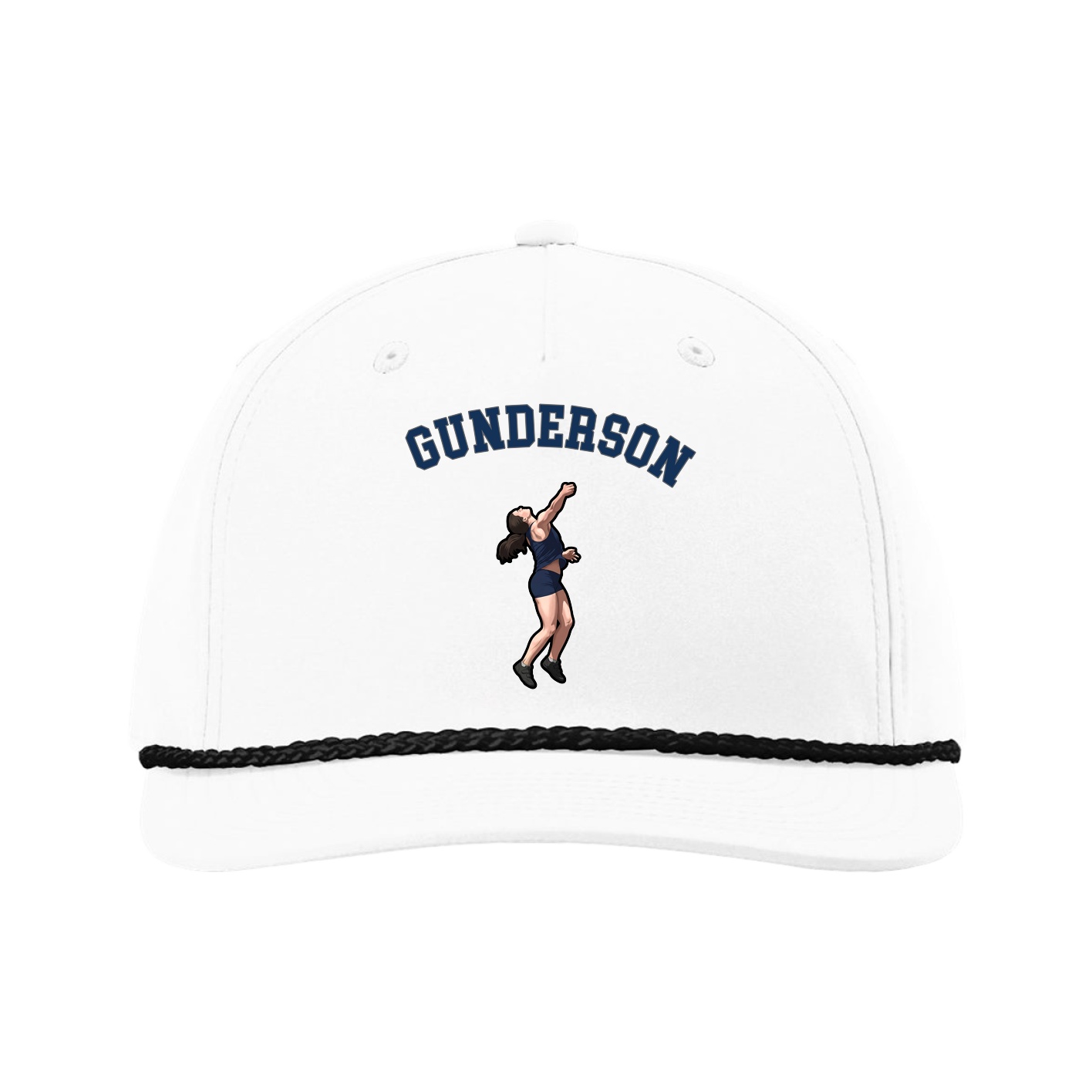 Five-Panel Classic Rope Cap — Shirsey Arch in White