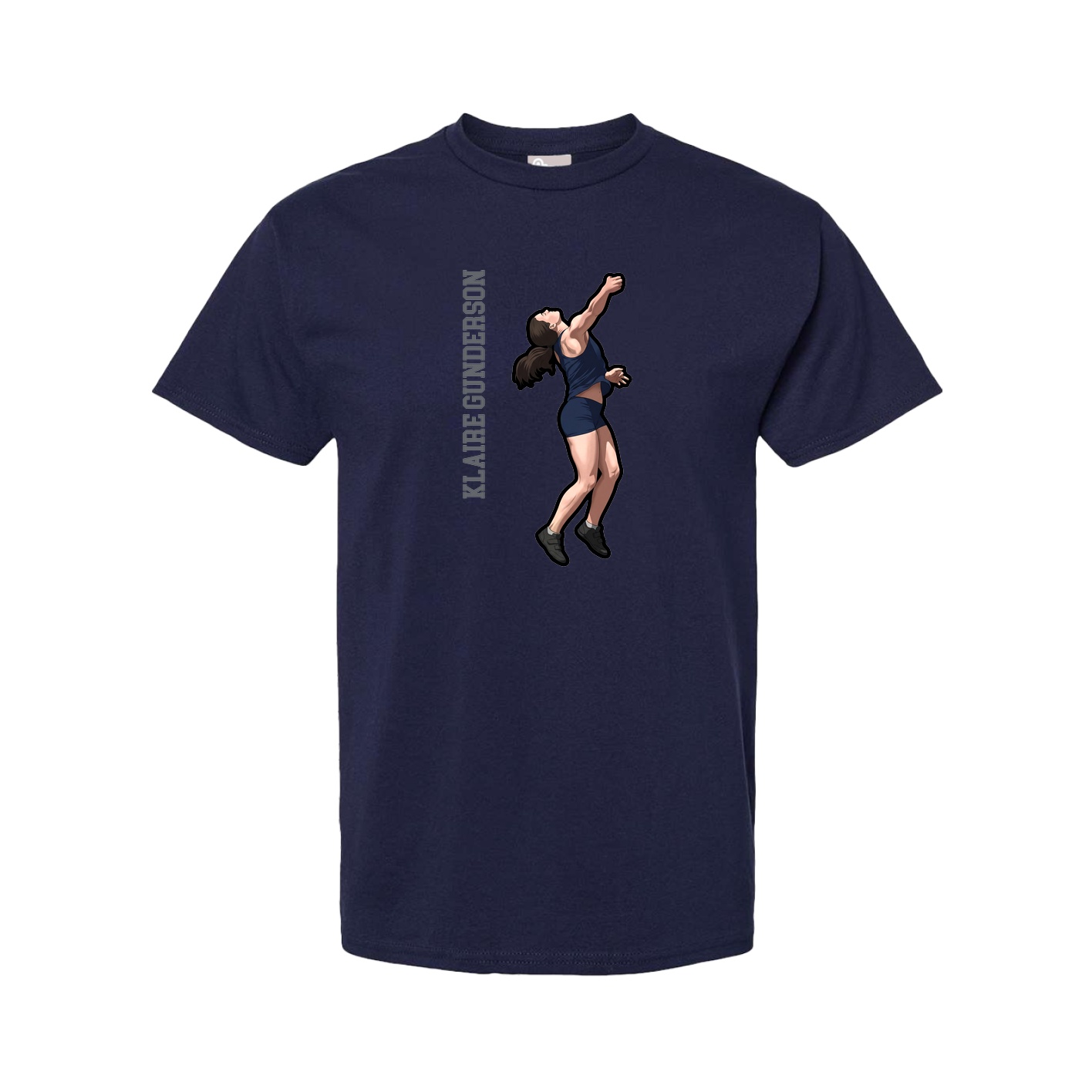 Tee — Name Vertical in Navy