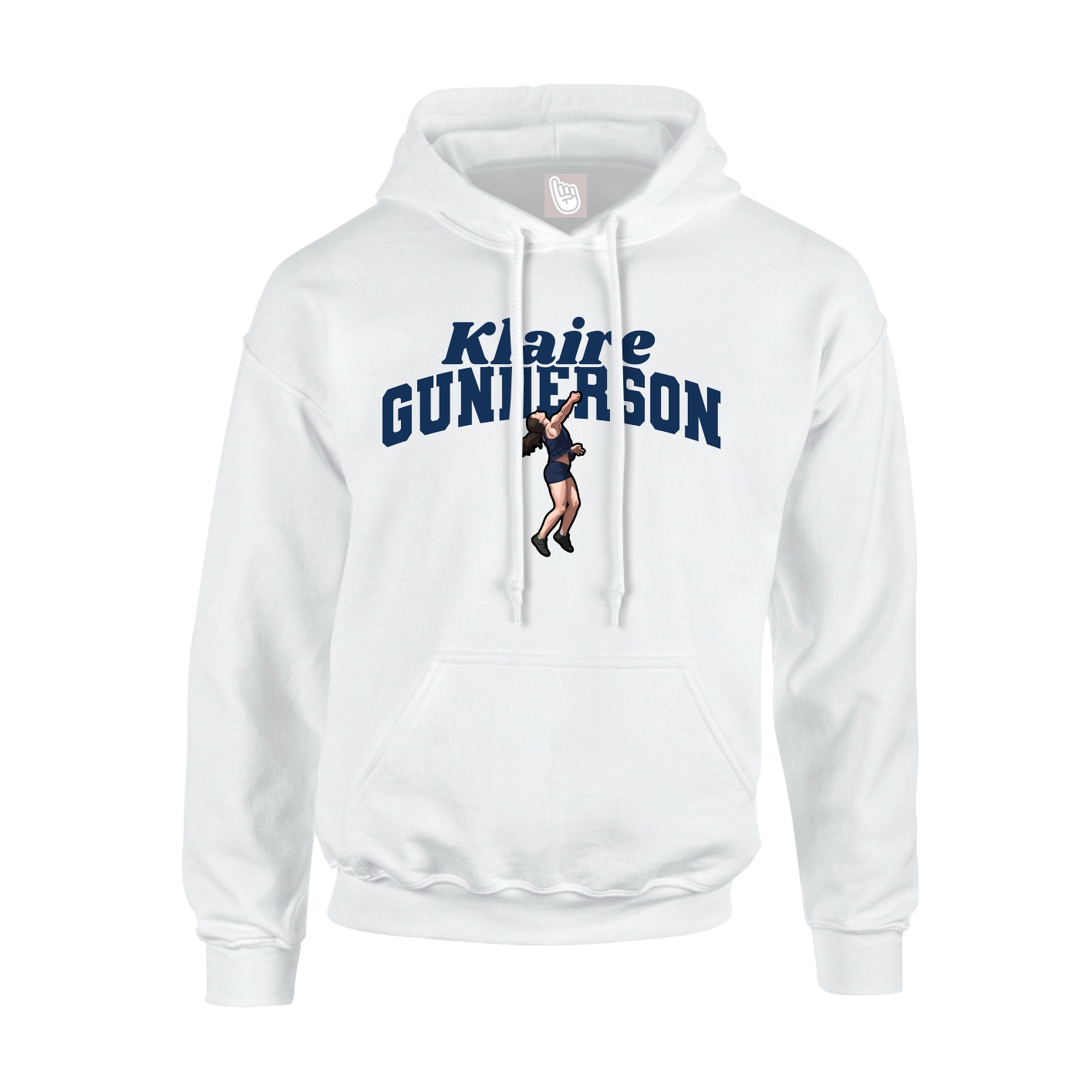 Hoodie — Signature Arch in White