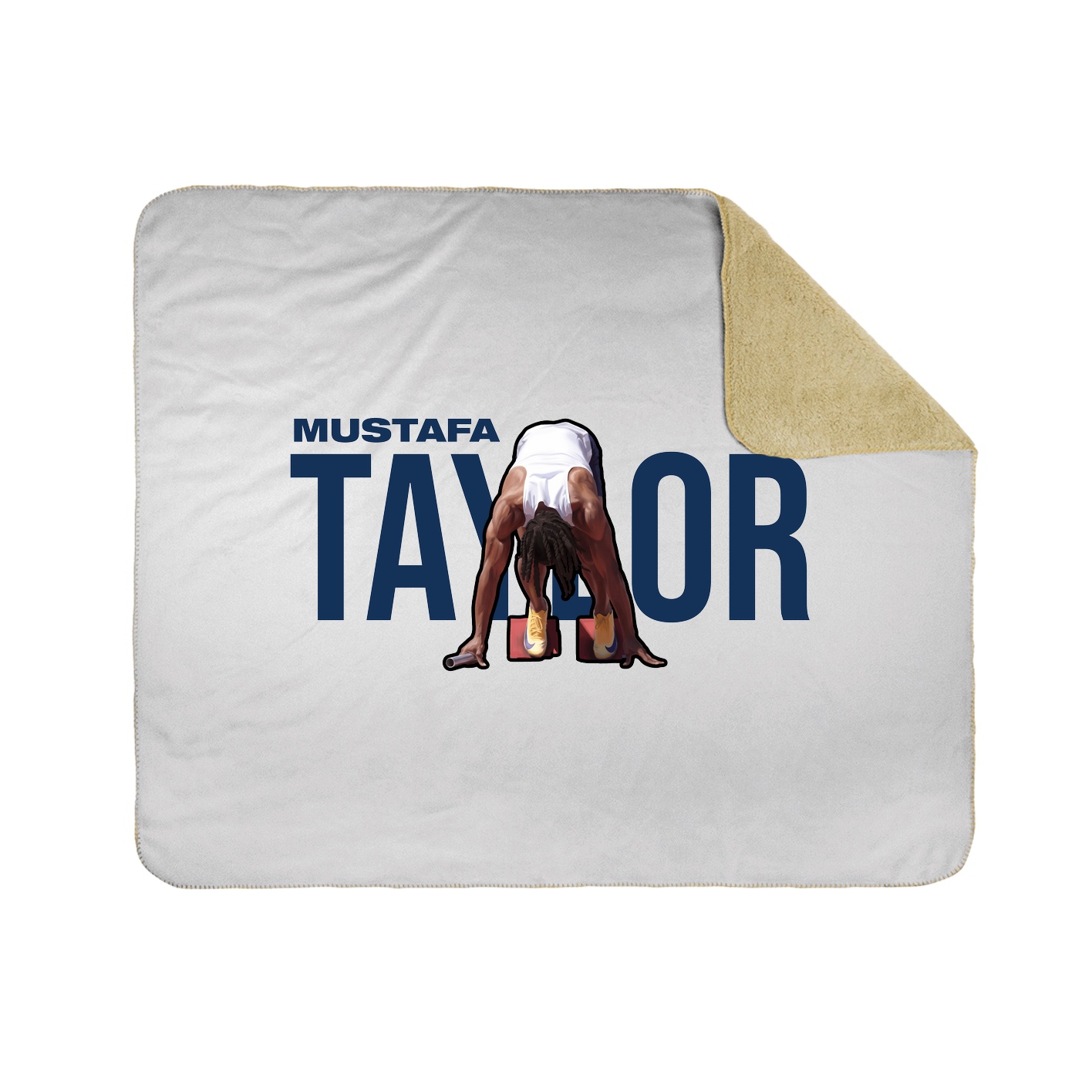 Throw Blanket — Player Name in White