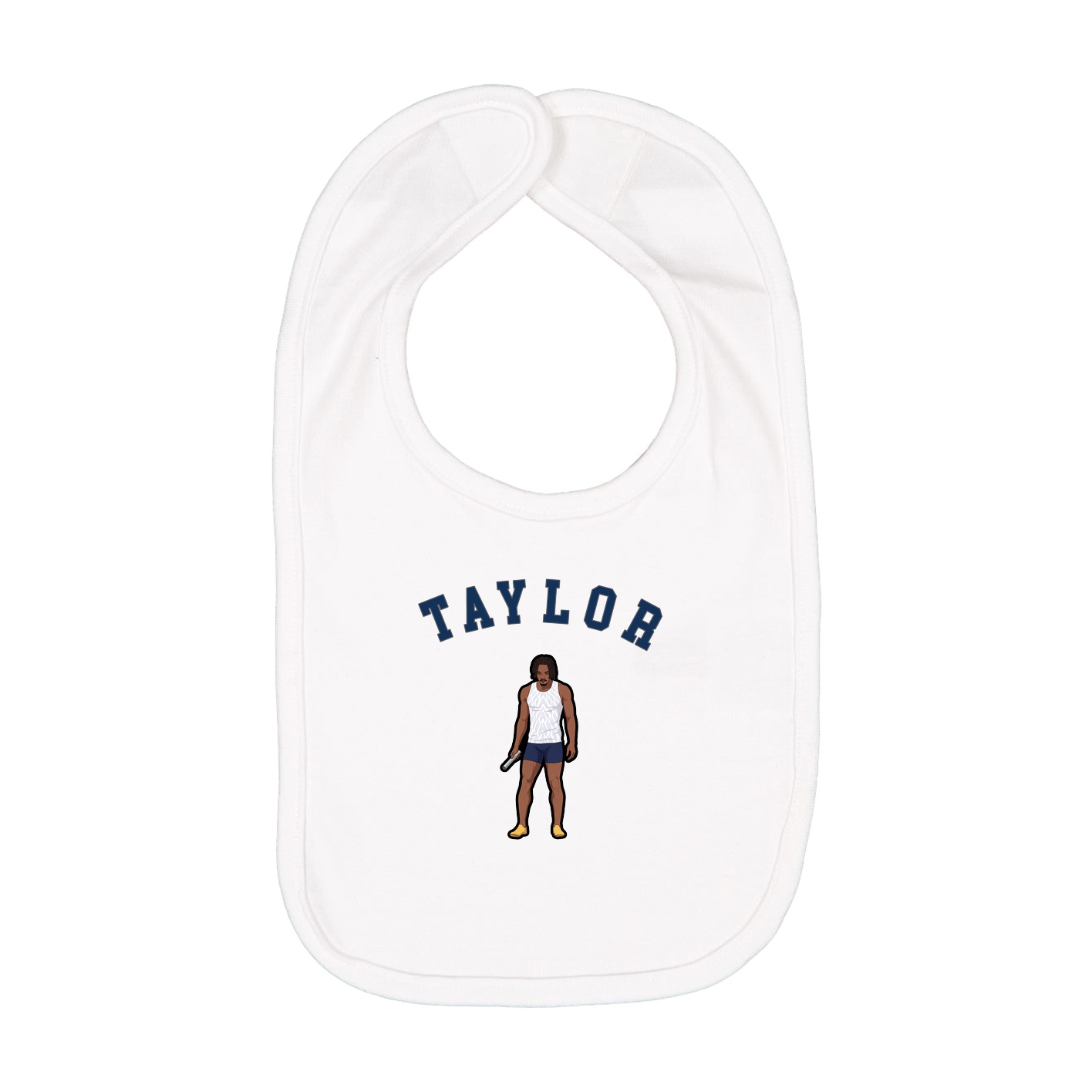 Infant Bib — Shirsey Arch in White