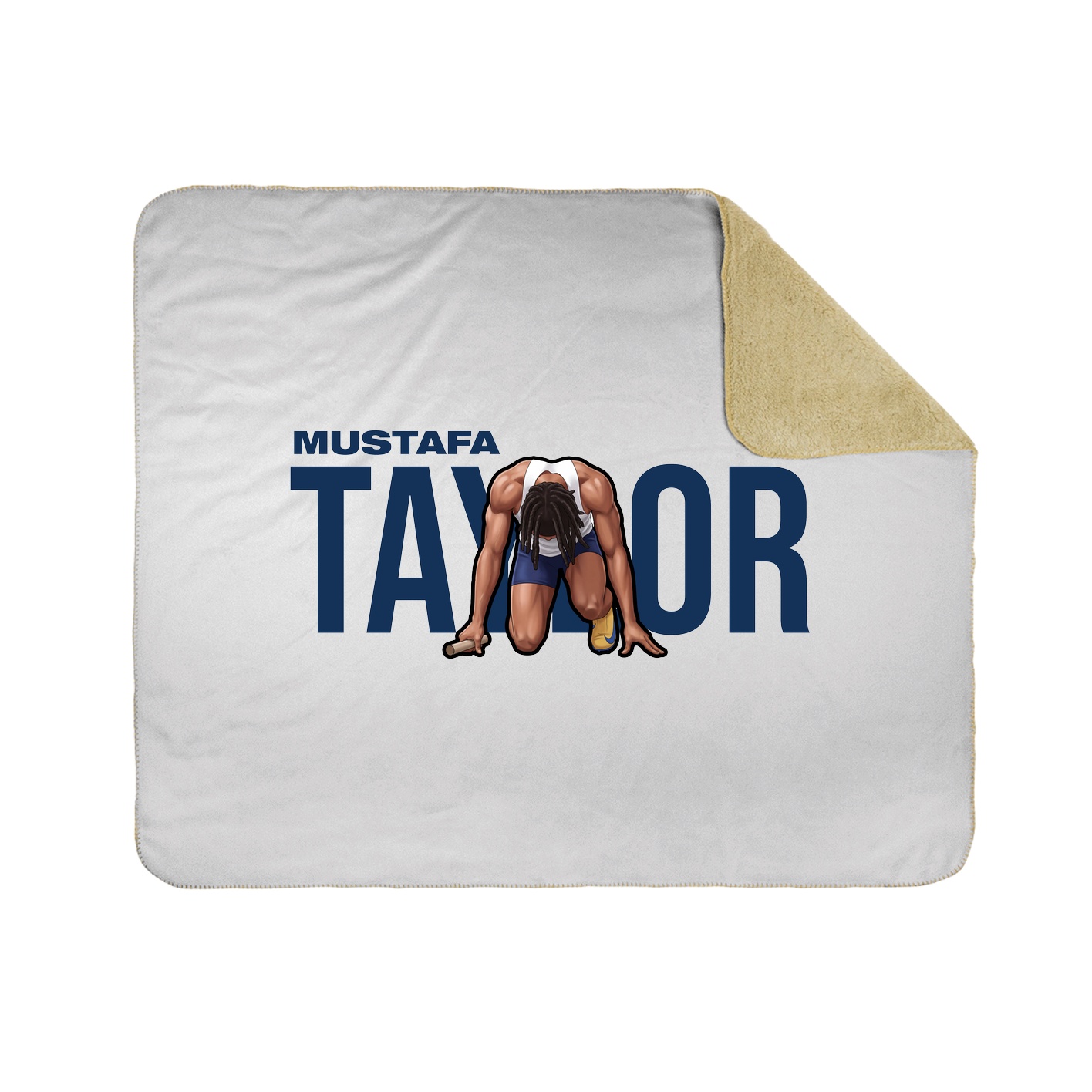 Throw Blanket — Player Name in White