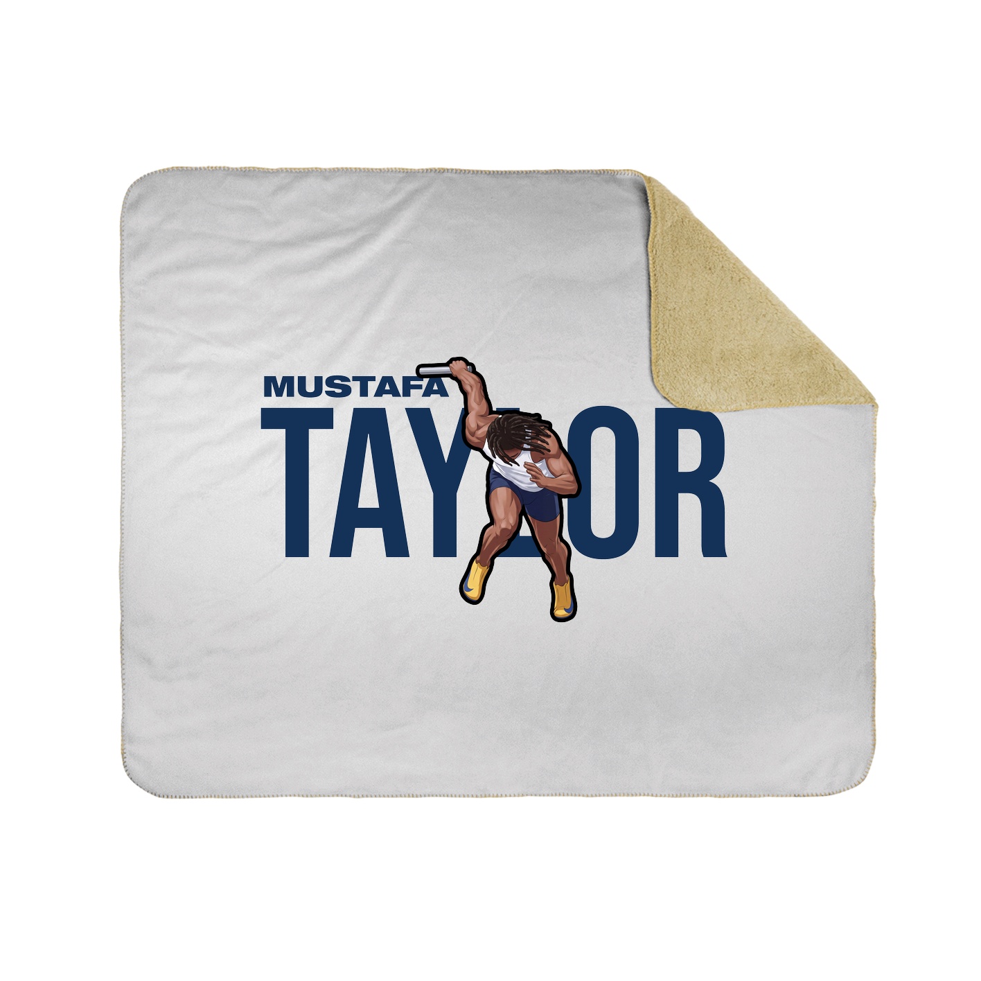 Throw Blanket — Player Name in White