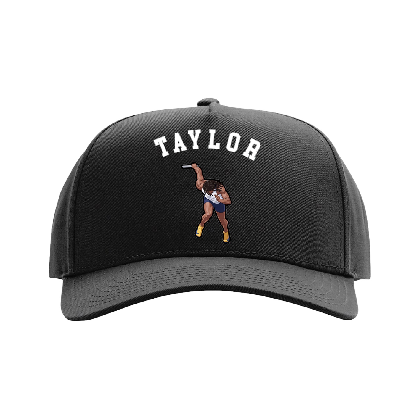 Full Fabric Five-Panel Champ Cap — Shirsey Arch in Black