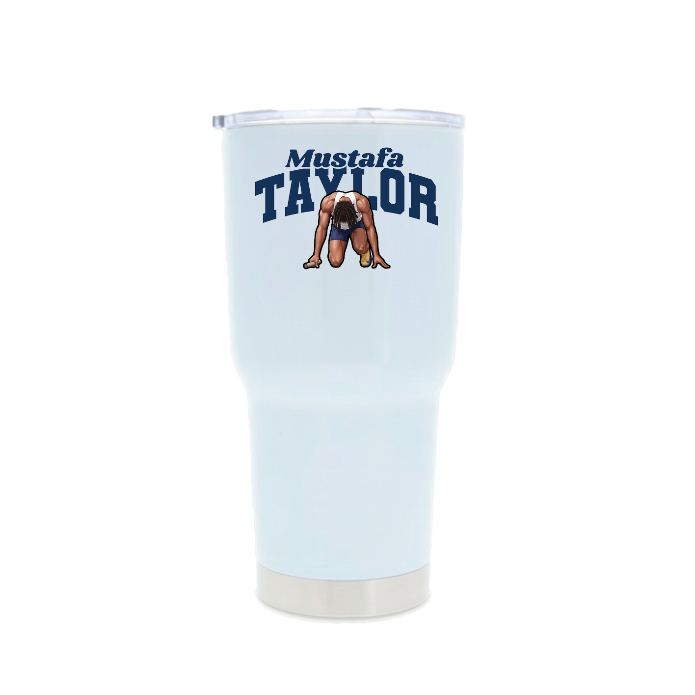 30oz Stainless Steel Tumbler — Signature Arch in White