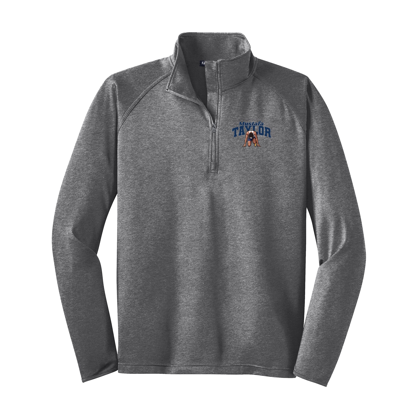 Q-Zip Pullover — Signature Arch in Grey