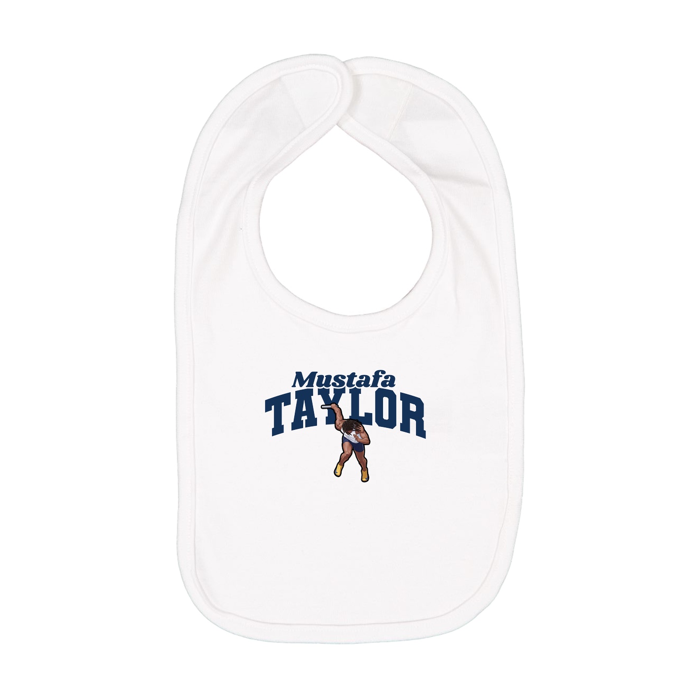 Infant Bib — Signature Arch in White