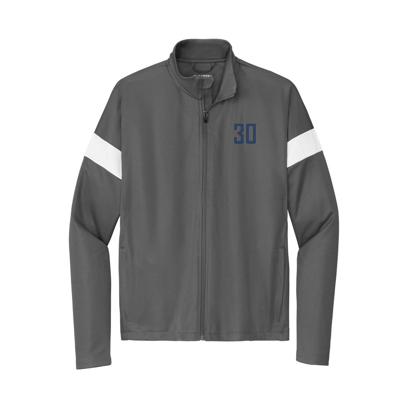 Team Travel Full-Zip Jacket — Front Shirsy in Gray/White