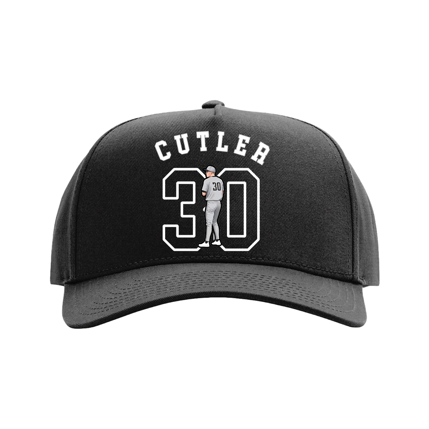 Full Fabric Five-Panel Champ Cap — Shirsey Arch in Black