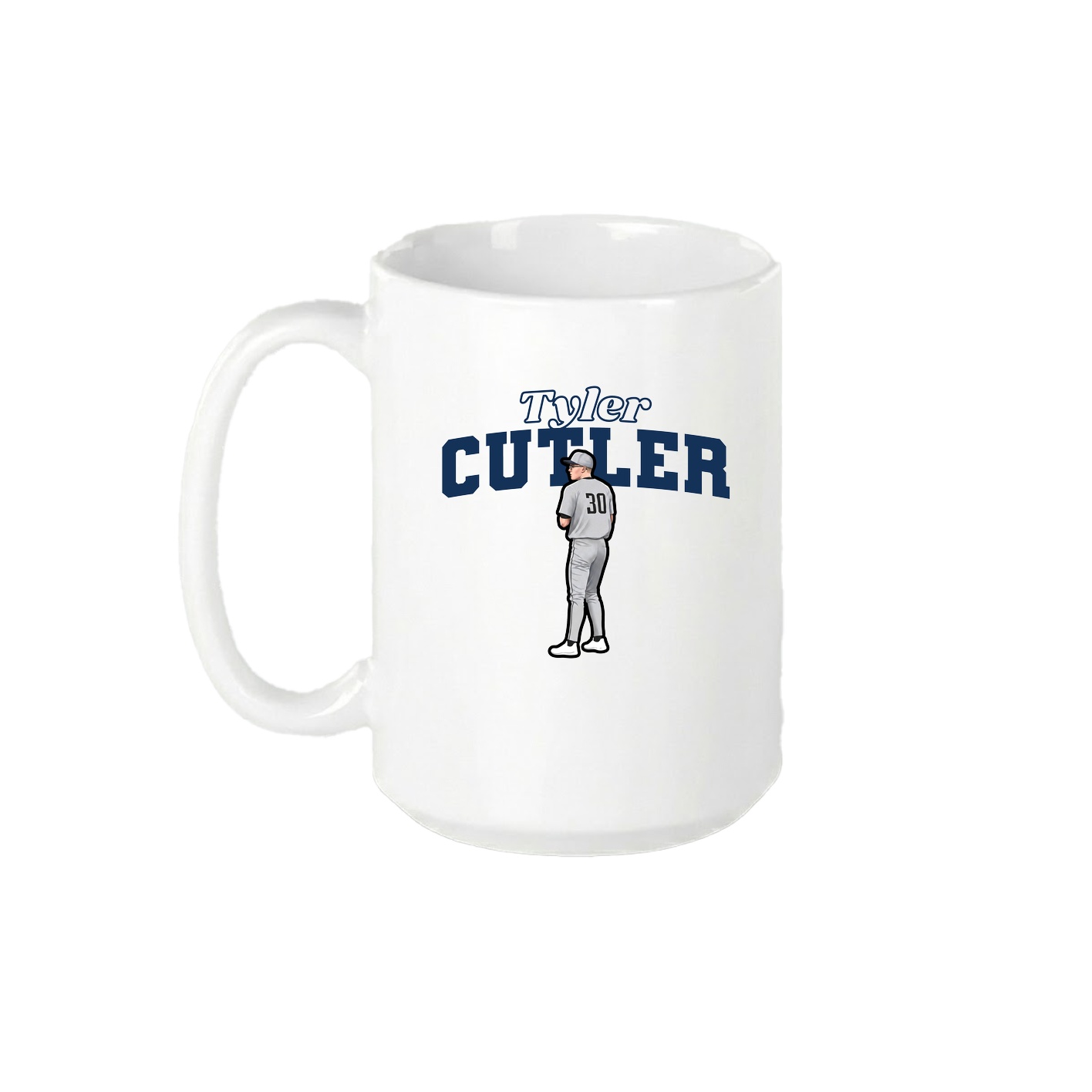 15oz Coffee Mug — Name Arch in White