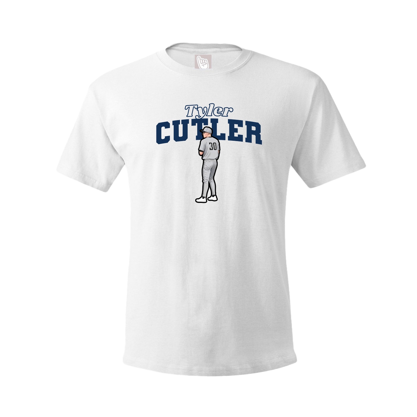 Youth Tee — Name Arch in White
