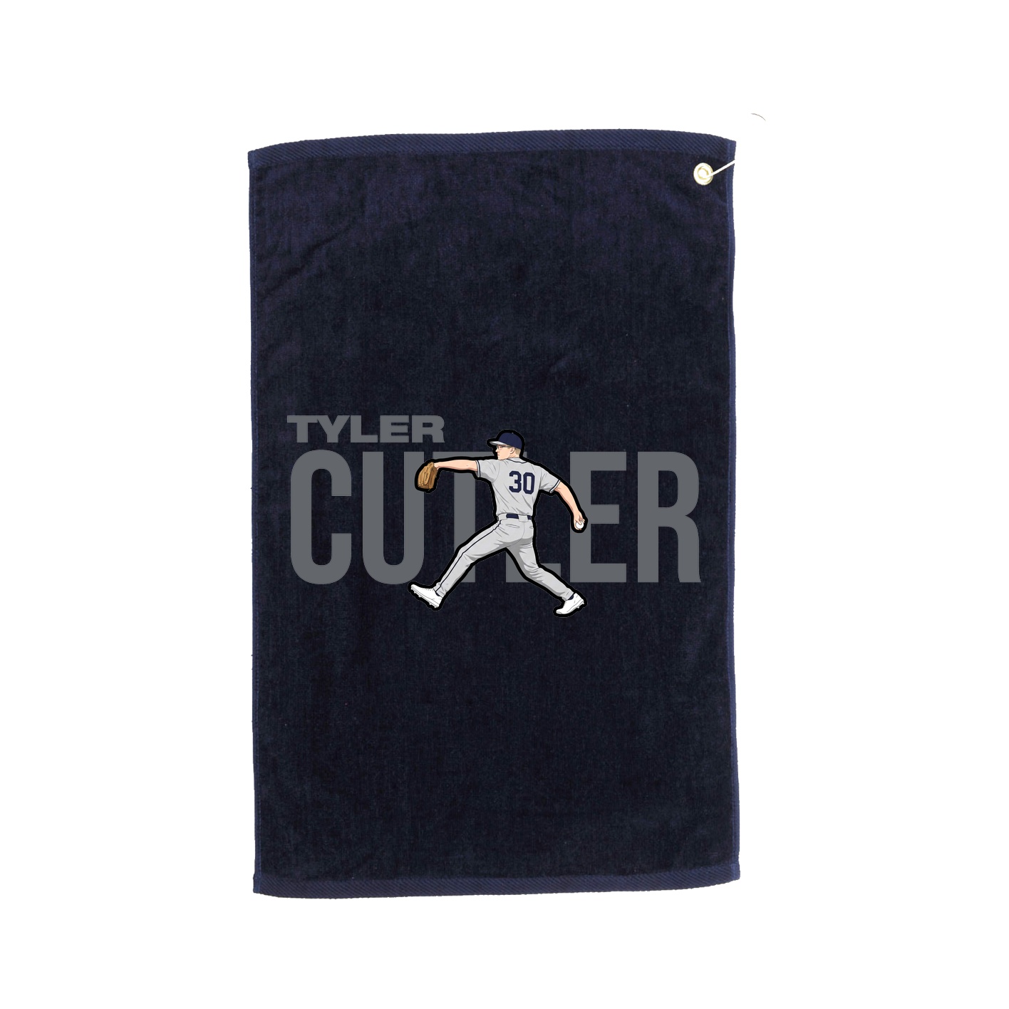 Golf Towel — Player Name in Navy