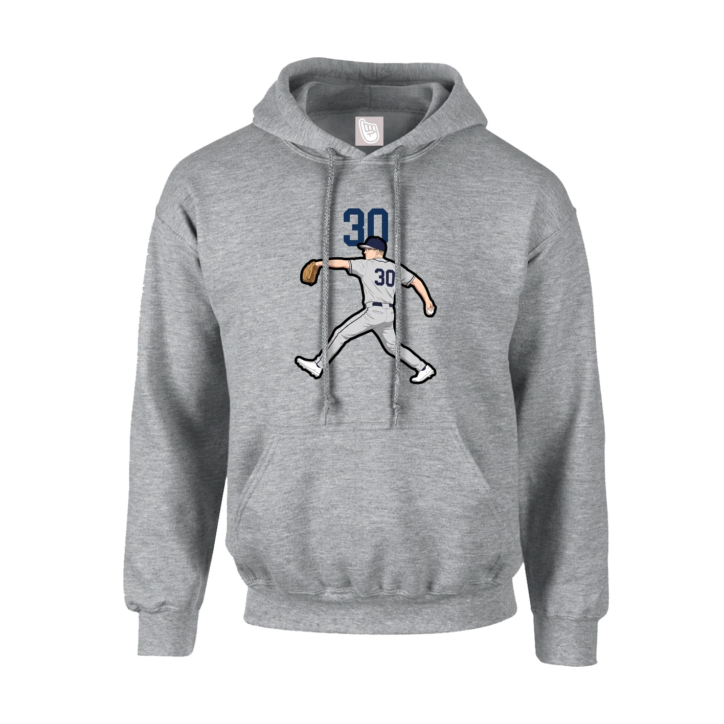 Youth Hoodie — Number Top in Grey