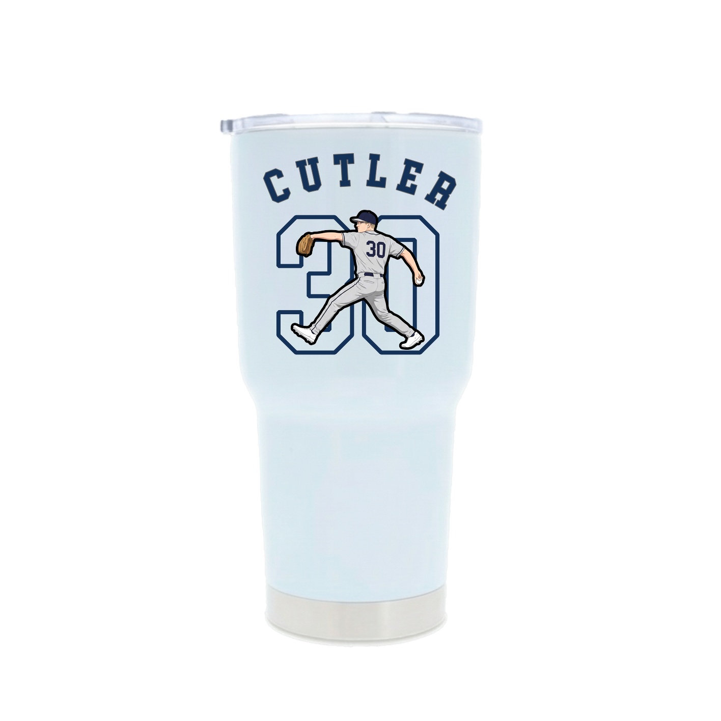 30oz Stainless Steel Tumbler — Shirsey Arch in White