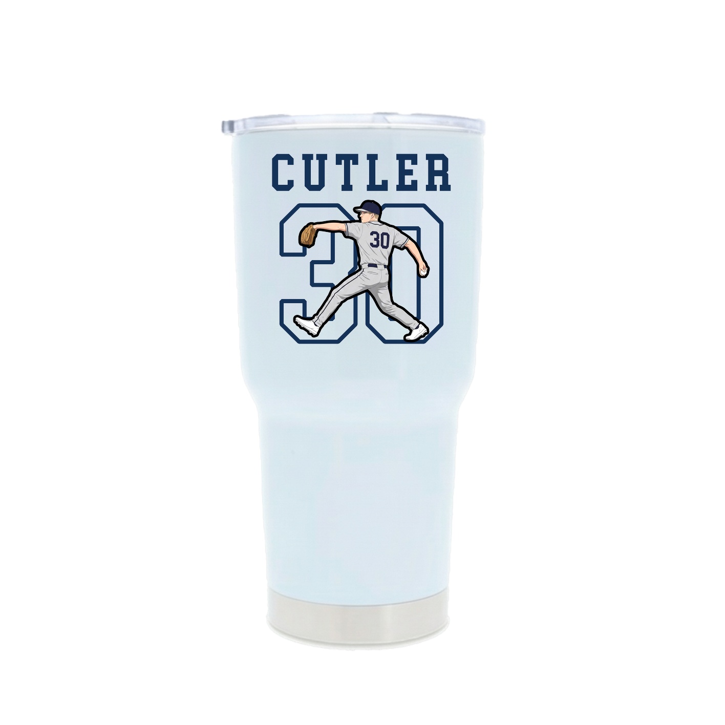 30oz Stainless Steel Tumbler — Shirsey in White