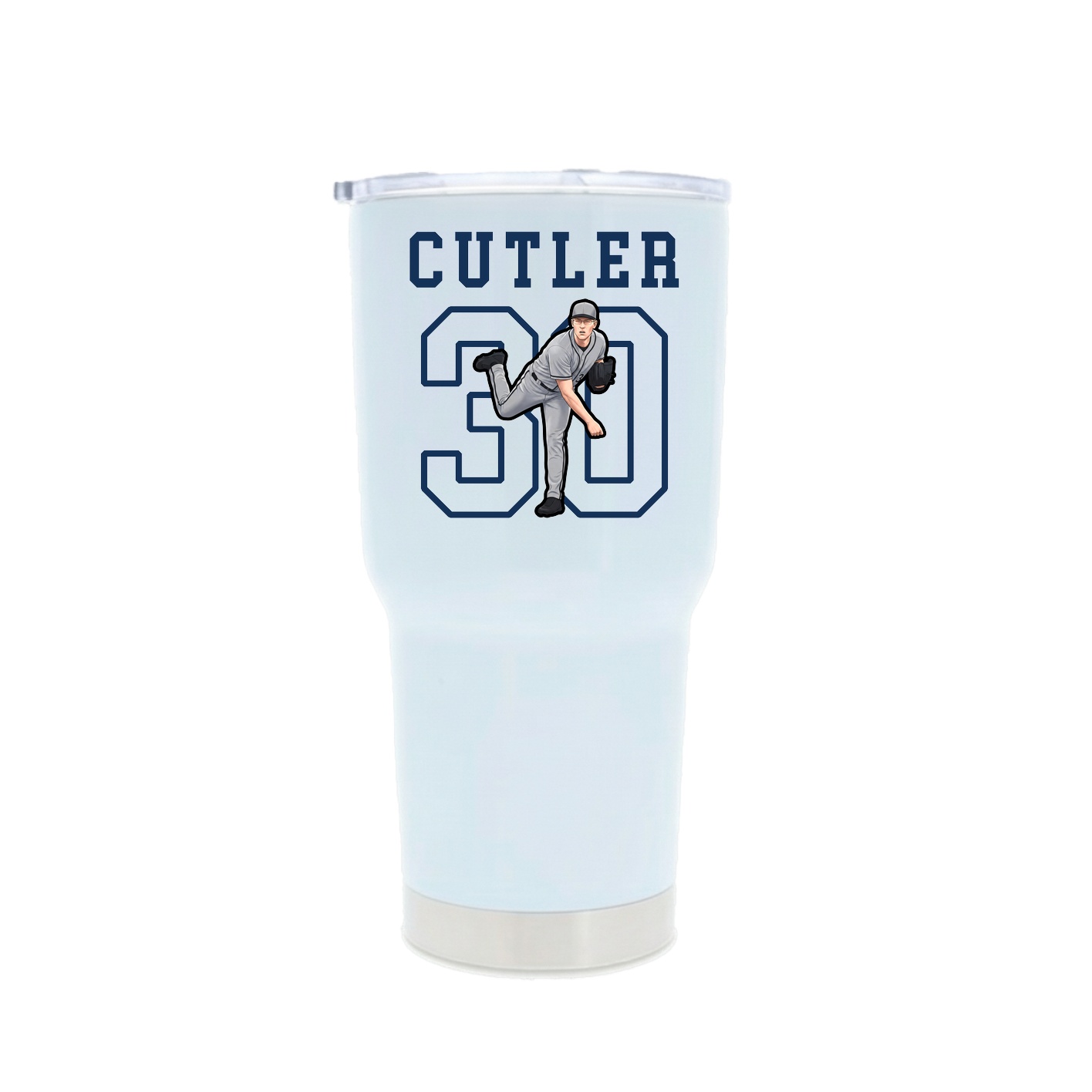30oz Stainless Steel Tumbler — Shirsey in White