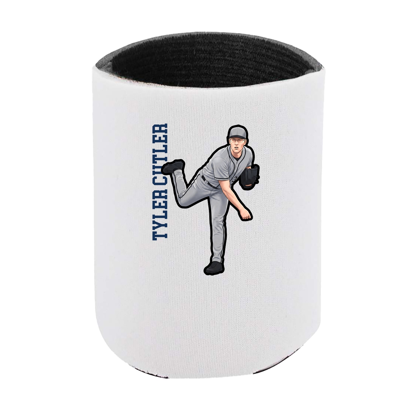 Can Holder — Name Vertical in White